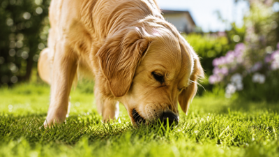 pourquoi chien mange herbe