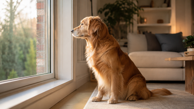 combien temps chien seul maison