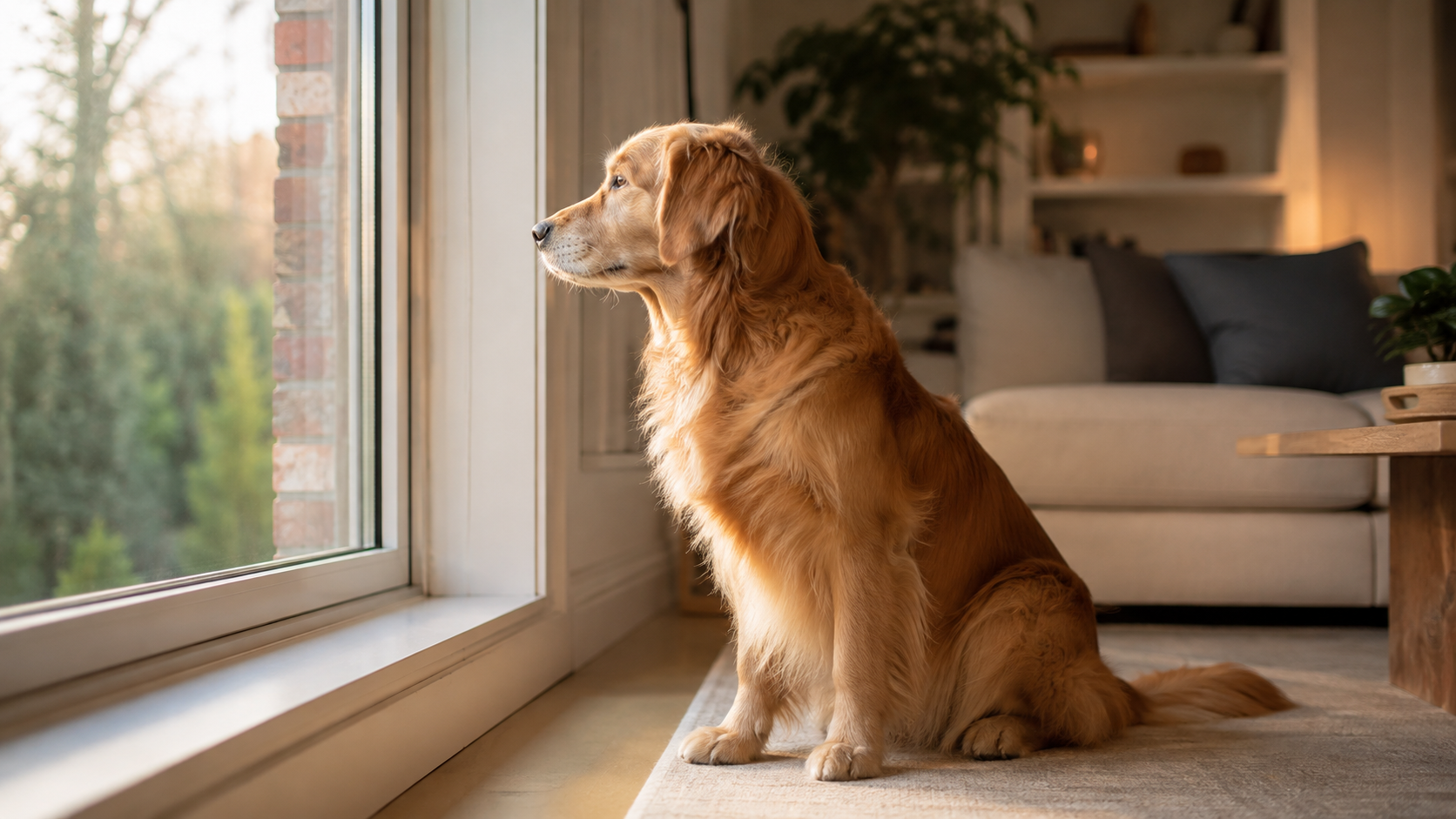 combien temps chien seul maison