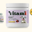 Nouveau packaging Articulations et Mobilité Chien Vitamii, ancien pot à gauche et nouveau pot large au centre