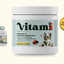 Nouveau packaging Immunité et Anti-Démangeaisons Chien Vitamii, ancien pot à gauche et nouveau pot large au centre